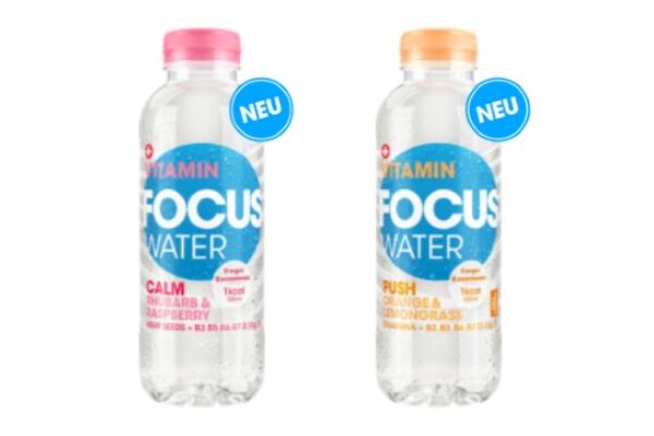 Focus Water - CALM (Rhabarber & Himbeer) - PUSH (Orange & Zitronengras)
